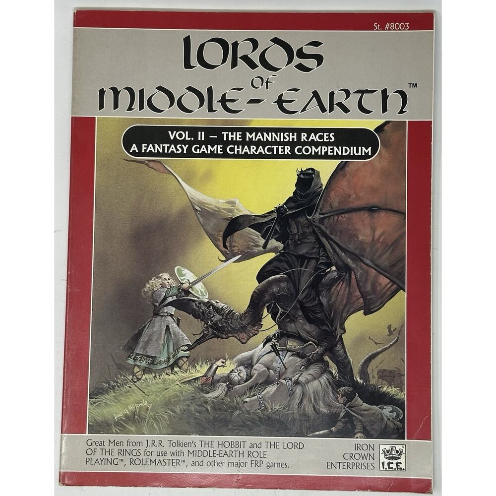 MERP Lords of Middle-Earth VOL. II 2 The Mannish Races LOTR RPG 1987 ICE #8003